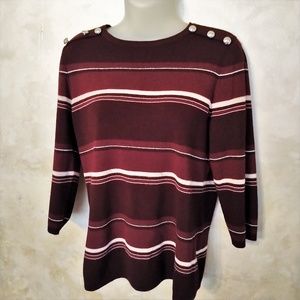 Dress Barn 3/4 Sleeve Sweater EUC L